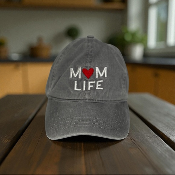 David and Young Accessories - David & John “Mom Life” Baseball Cap/ Gray/ Adjustable Strap